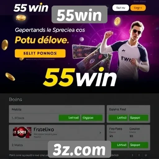 Ofertas de bônus disponíveis na plataforma 55win
